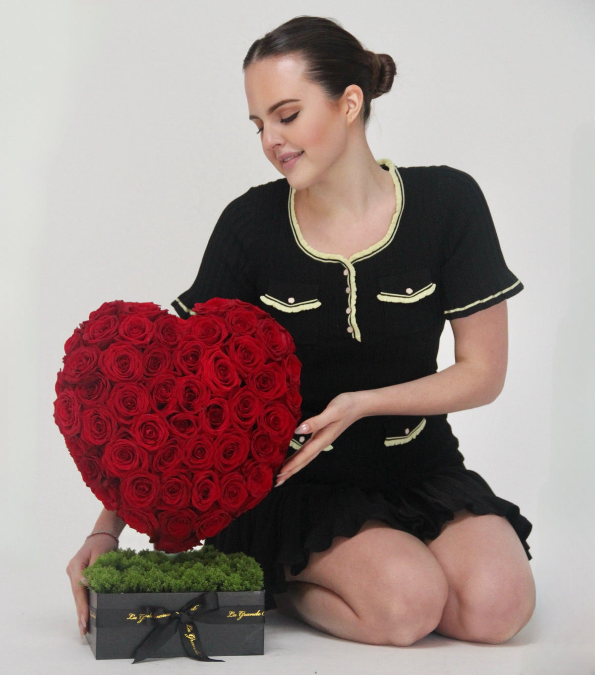 “My Everything” – standing heart of 70 red roses by La Grande Beauté, luxury flower delivery London