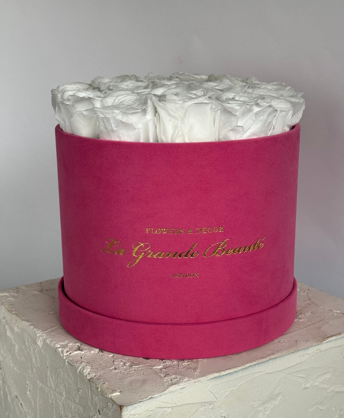 Forever Roses in Large Box – preserved rose box by La Grande Beauté, luxury flower delivery London