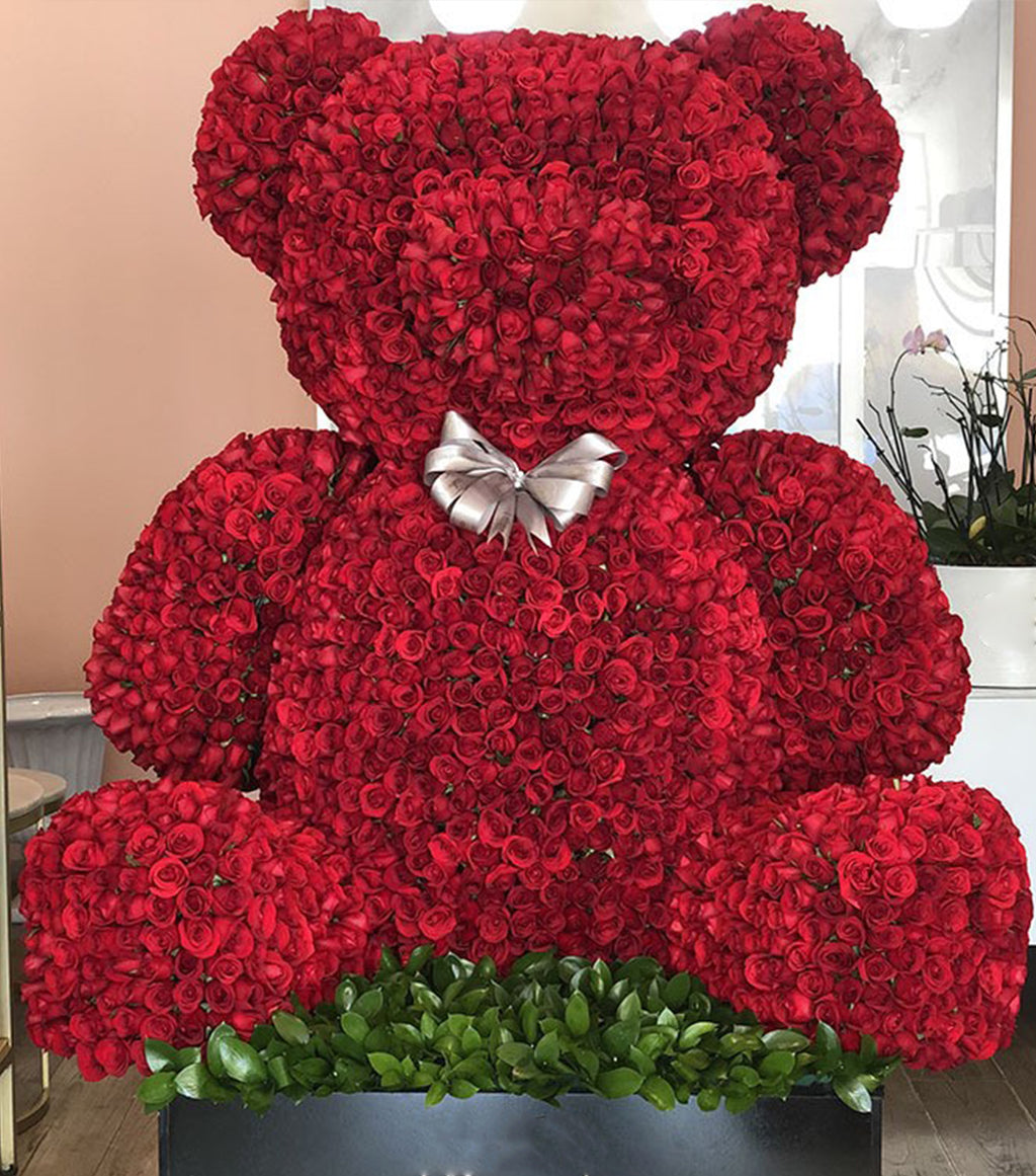 Rose teddy bear next day clearance delivery