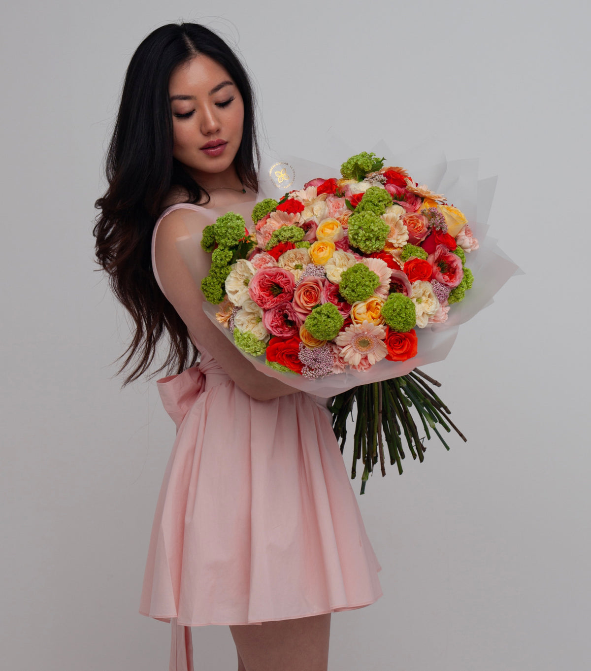 “Wild Flower” – rose, carnation and gerbera bouquet by La Grande Beauté, luxury flower delivery London