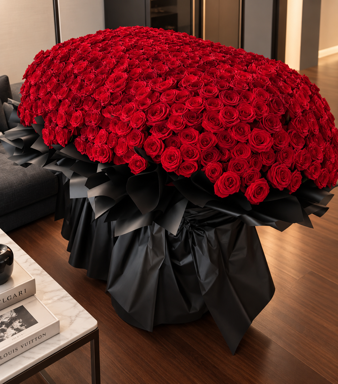 “Divine” – arrangement of 1,000 roses by La Grande Beauté, luxury flower delivery London