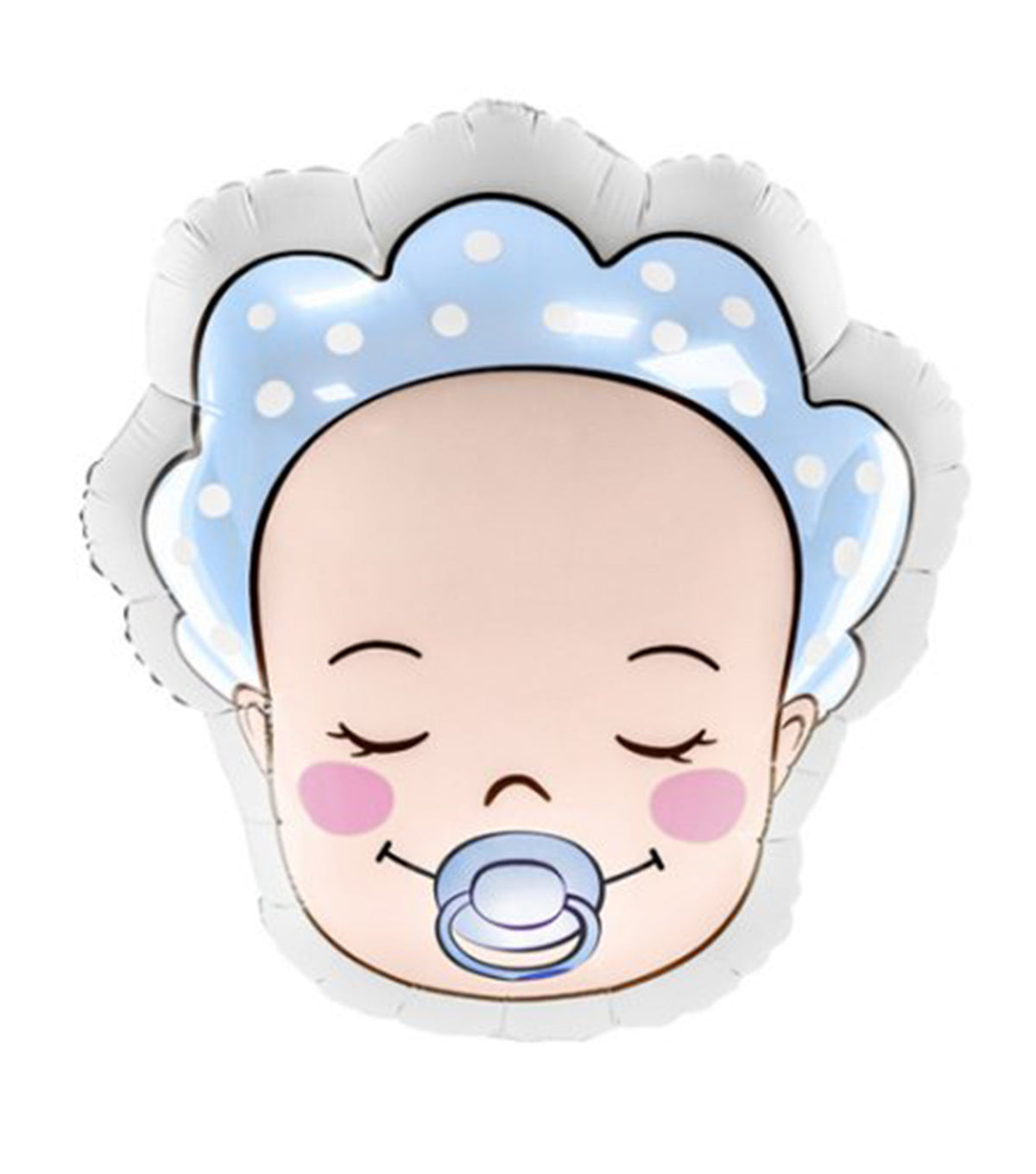 Baby Boy Head Foil Balloon – helium balloon addition by La Grande Beauté, luxury flower delivery London