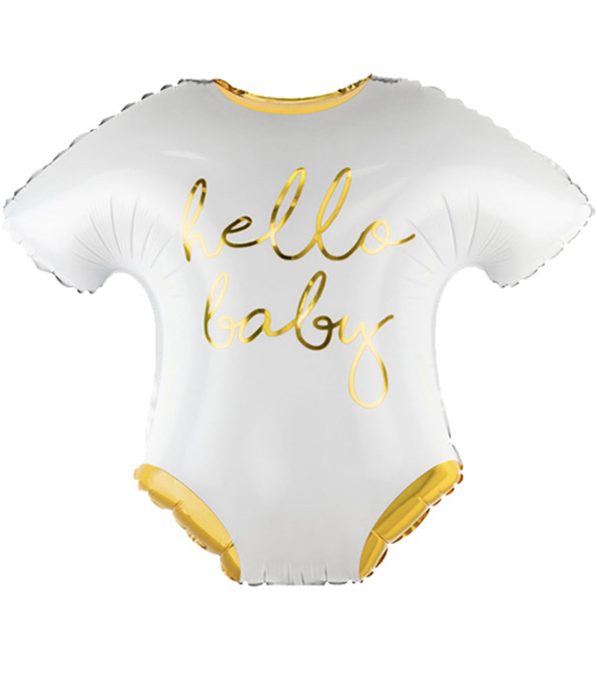 Hello Baby Romper Foil Balloon – helium balloon addition by La Grande Beauté, luxury flower delivery London
