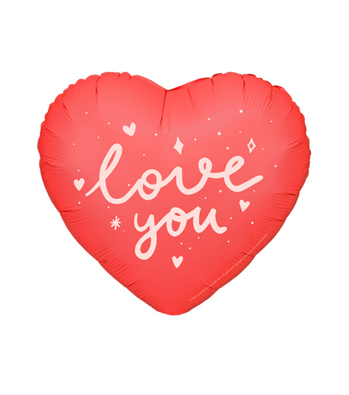 Love You Red Heart Foil Balloon – helium balloon addition by La Grande Beauté, luxury flower delivery London