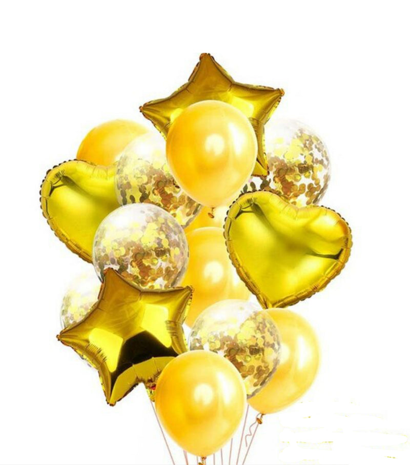 14 Yellow Balloon Set